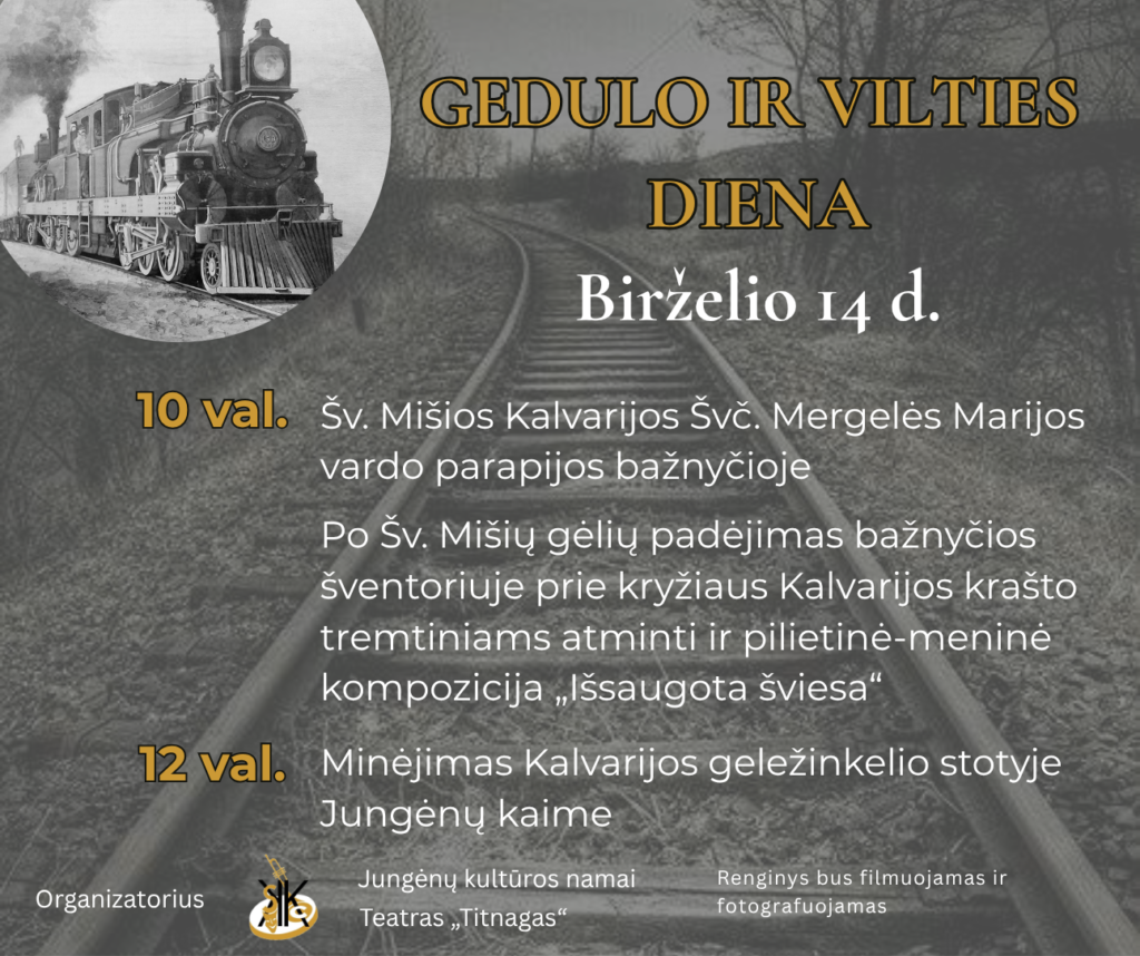Gedulo ir vilties dienos minėjimas plakatas
