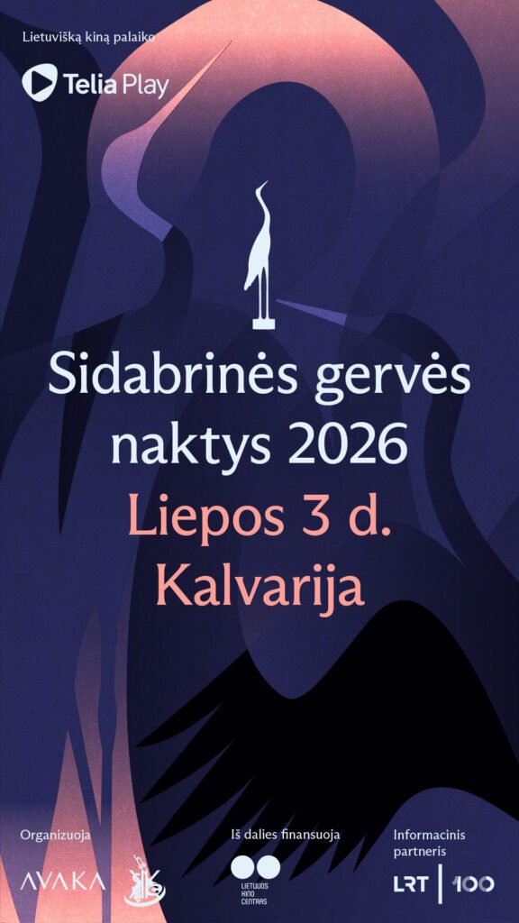 Kino festivalis „Sidabrinės gervės naktys“ plakatas