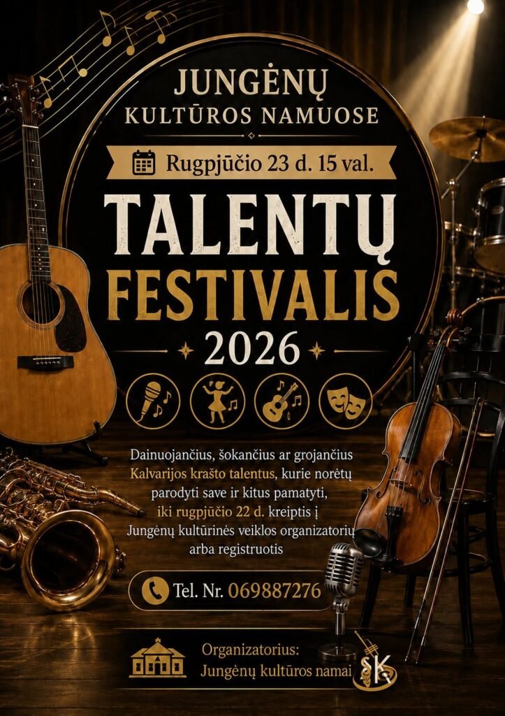 Talentų festivalis Jungėnuose plakatas