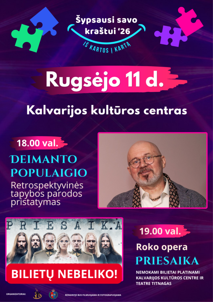 Kalvarijos krašto šventė „Šypsausi savo kraštui ’26“ – „Iš kartos į kartą“ plakatas
