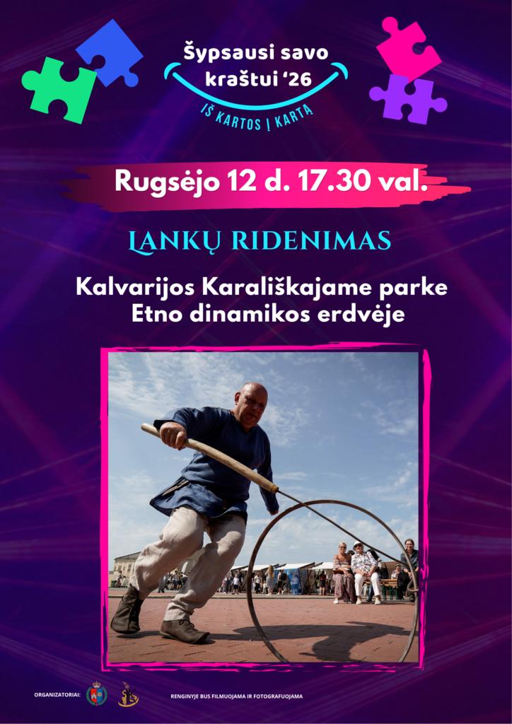 Metalinių lankų varymas plakatas