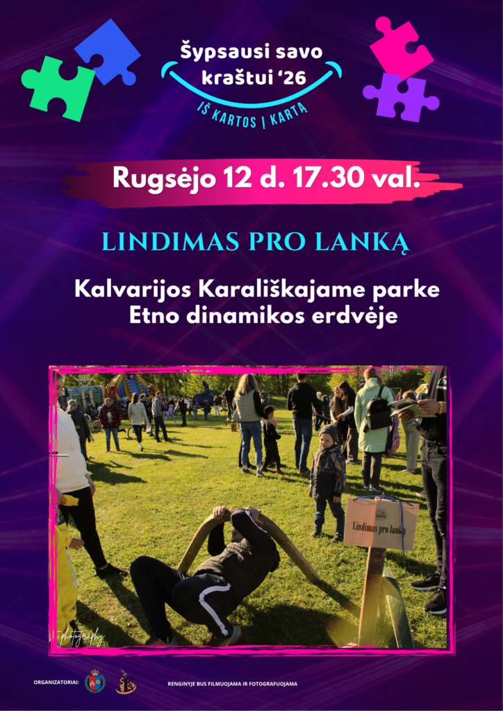 Lindimas pro lanką – etno varžytuvės plakatas